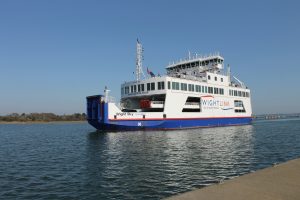 Wightlink Boat on the ocean