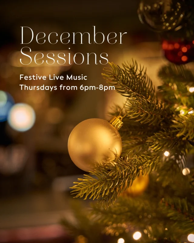 Festive Live Music starts next week… 🎶

Settle into December with cosy acoustic sets, festive notes, and the occasional upbeat twist, every Thursday from 6–8pm.
 
The Line Up
🎵 4th December: Ella Faith 
🎵 11th December: Richard Quain
🎵 18th December: Liam Cooley 

Make the most of cocktail hour from 5pm to 7pm, the perfect prelude to the music – whether you’re dropping in for a drink or easing yourself into the evening.

No bookings needed, simply come along and enjoy.