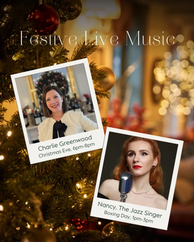 Celebrate Christmas Eve & Boxing Day with feel-good festive live music 🎶

Join us in The Orangery for two special seasonal sessions:
 🎄 Christmas Eve from 6–8pm with Charlie Greenwood
 🎄 Boxing Day from 1–3pm with Nancy, The Jazz Singer

No bookings needed - simply come along and enjoy.