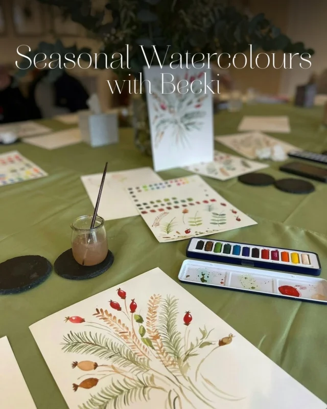 Slow down and get creative ✨

Join us for a relaxing Seasonal Watercolours workshop with local artist and author Becki Clark. Designed for all skill levels, this gentle, mindful session is about enjoying the process.

Sip bubbles, enjoy homemade scones and spend the morning exploring colour, florals and creativity in a calm, welcoming space. You’ll leave feeling inspired, with beautiful paintings and a watercolour set to take home.

Saturday 21st February | 11am | £65pp
