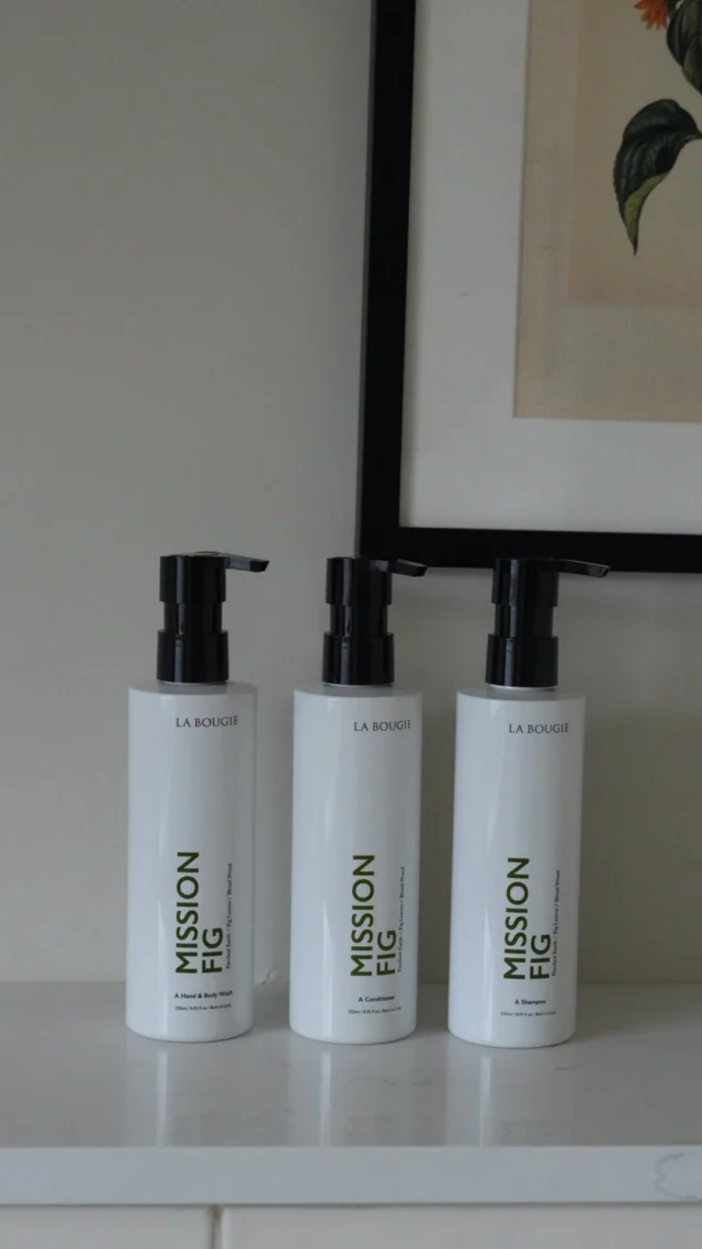 Your La Bougie ritual is waiting…

Introducing our new bathroom amenities in La Bougie’s signature Mission Fig scent - for a luxurious moment of pampering with a scent that lingers beautifully.