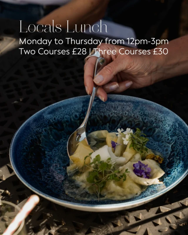 Starting today… Join us for a long, leisurely Locals Lunch with our favourite seasonal dishes. 

Two courses £28 | Three courses £30
