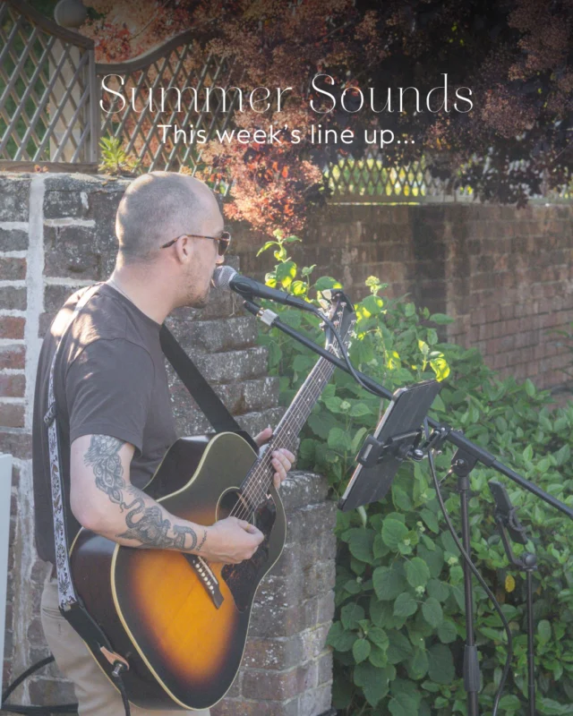 Here’s what we have planned for you this week… 

Harry Yates joins us this Friday, 6-8pm, with a relaxed mix of country, folk and acoustic favourites. 

Then on Sunday, 3-5pm, Abi Lemon brings soulful, funky and disco house beats to The Garden. 

No tickets needed, just head to The Garden and we’ll see you there.